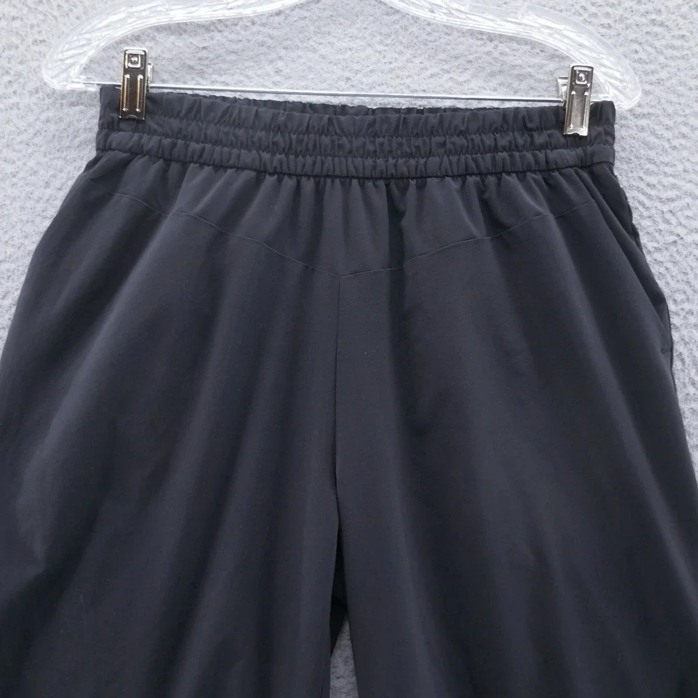Indyeva Espesi Womens Black Stretch Cropped Wide Leg Pants Size Small